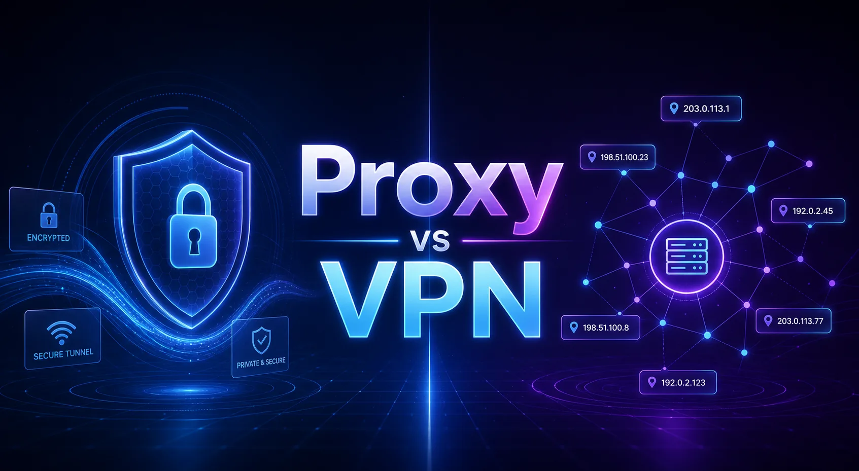 Proxy vs VPN: What's the Difference? 2026 Guide