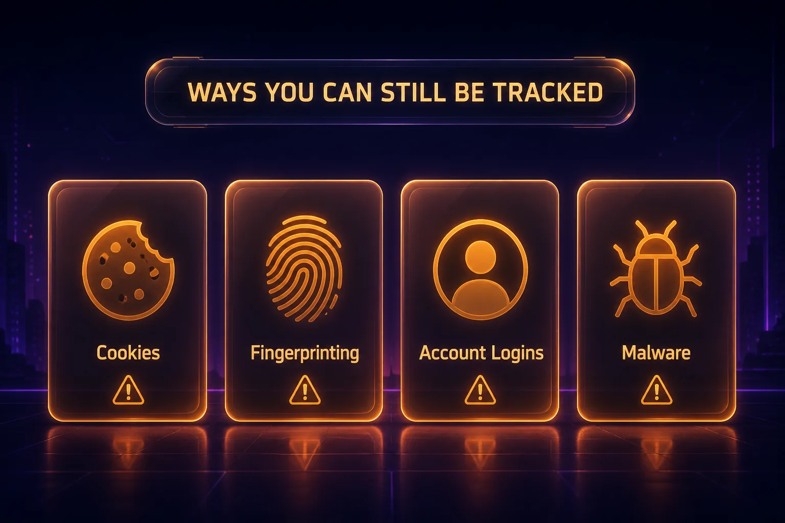 Four ways you can still be tracked with a VPN: cookies, fingerprinting, account logins, and malware
